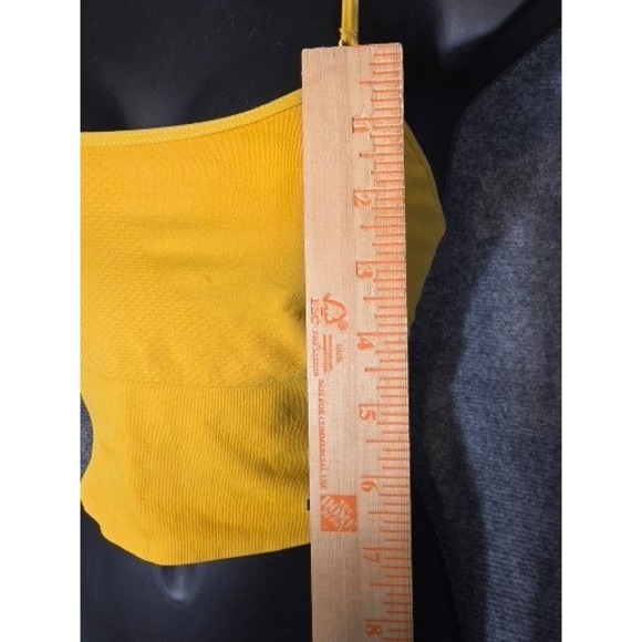 Better Bodies Astoria Seamless Bra Yellow Multi-Strap Sports Bra Medium Workout - Picture 5 of 10